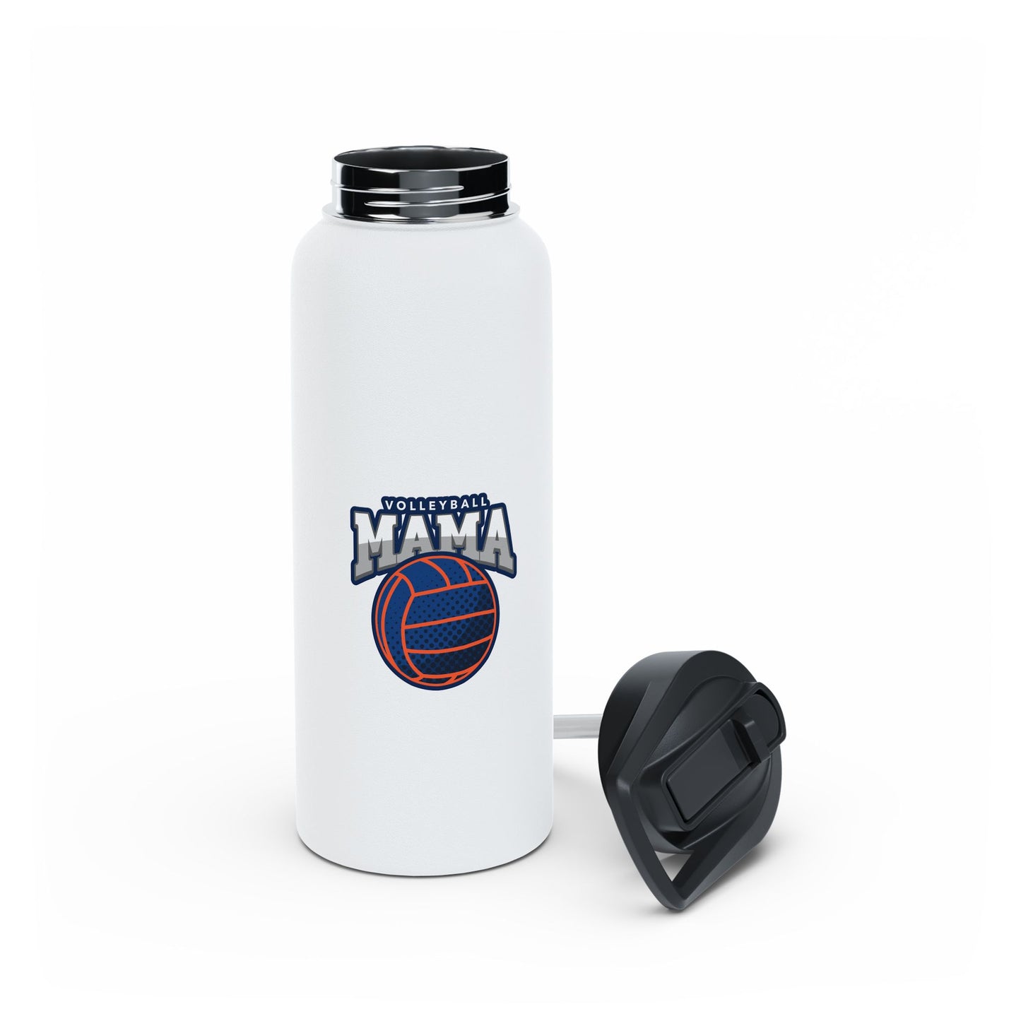 Volleyball Mama Stainless Steel Water Bottle, Standard Lid