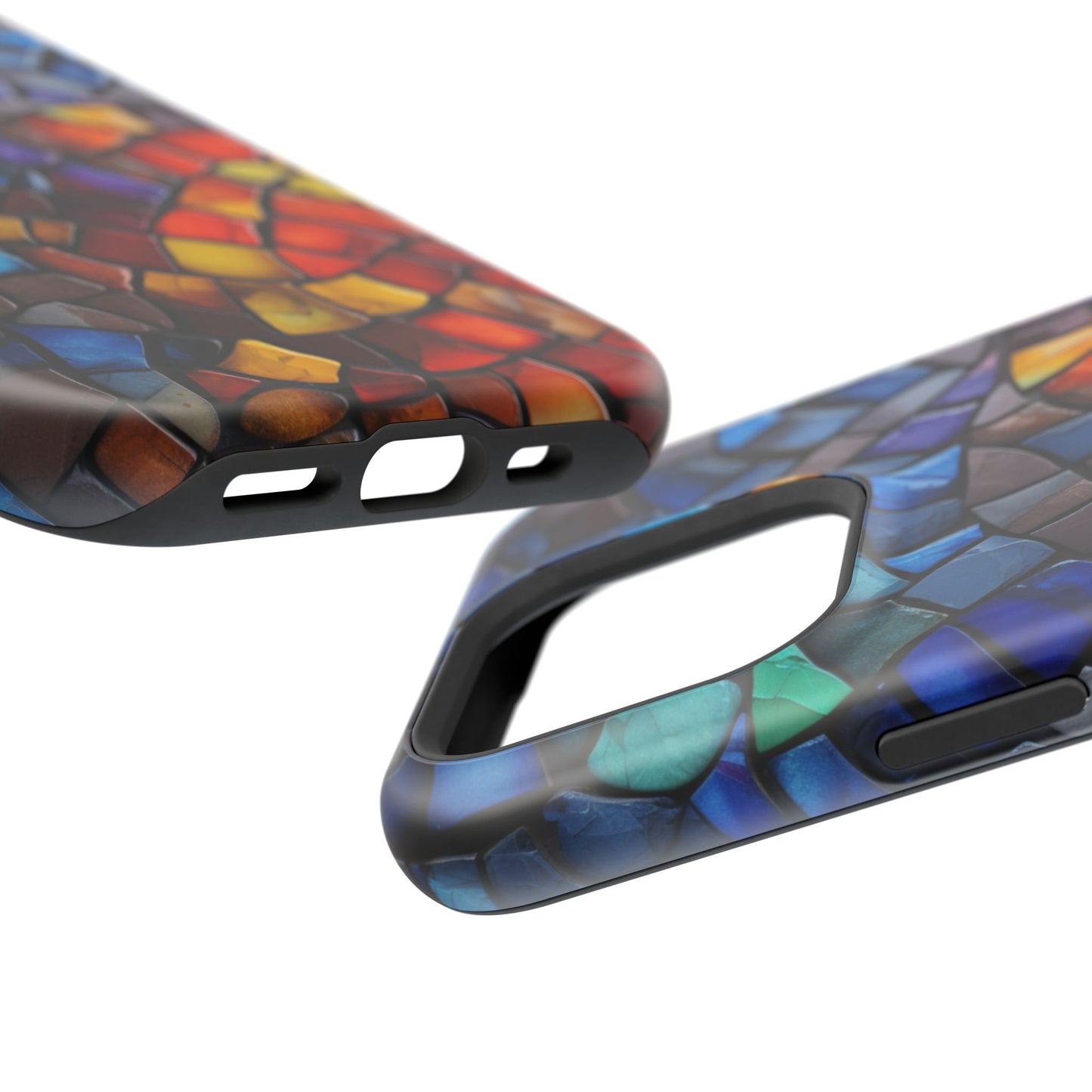 Stained Glass Impact-Resistant Phone Case, Colorful Phone Cover