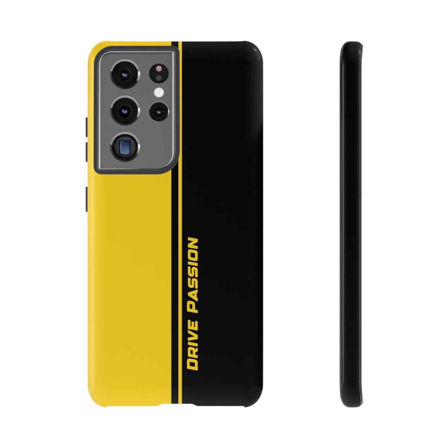 Drive Passion Tough Case – Bold Yellow & Black Design