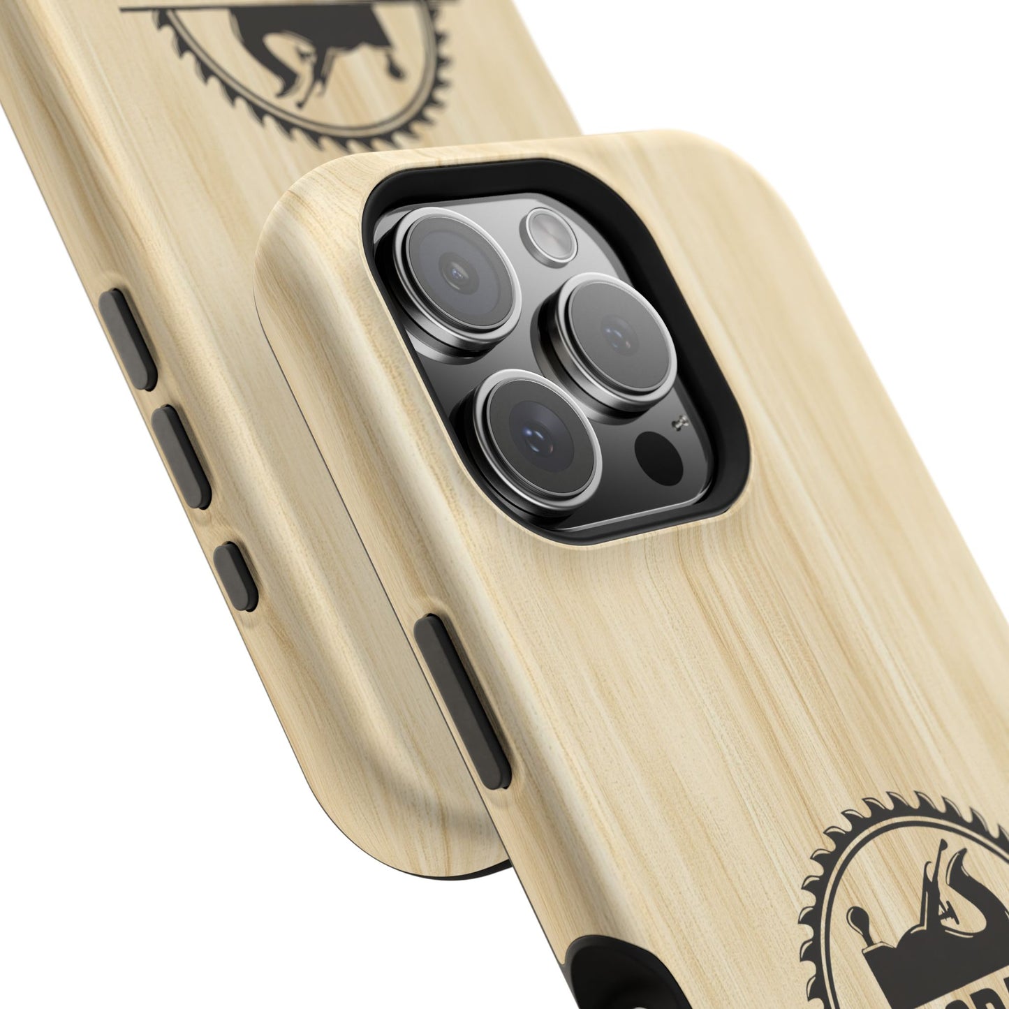 Handcrafted Woodworking Logo Magnetic Phone Cases