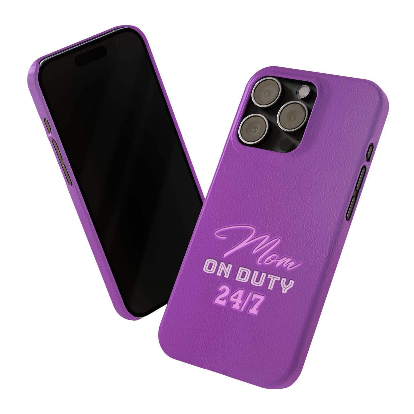 Mom On Duty Slim Case, Purple Case for Mothers