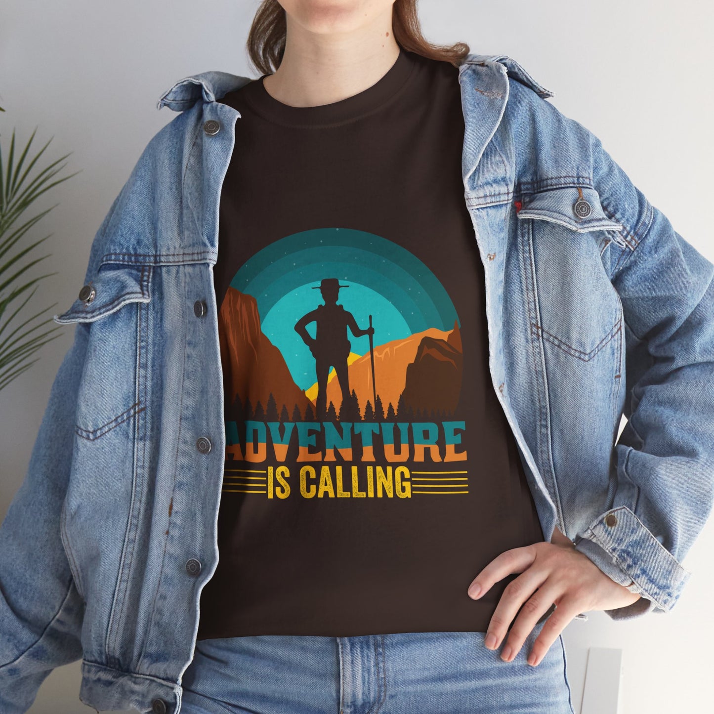 Adventure Is Calling Unisex Heavy Cotton Tee - Perfect for Outdoorsy Souls