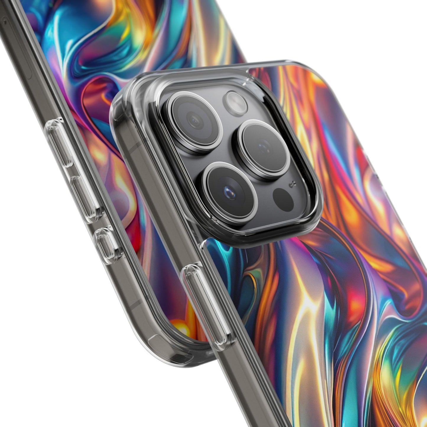 Colorful Clear Case for iPhone – Abstract Art Design