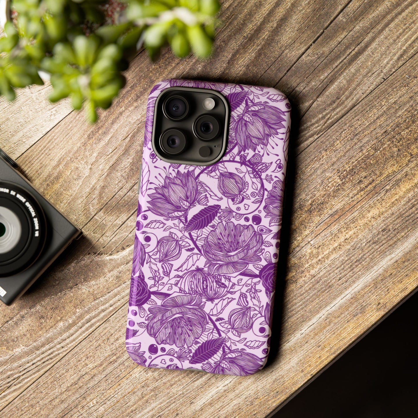 Graphical Garden: Purple Edition iPhone Tough Cases