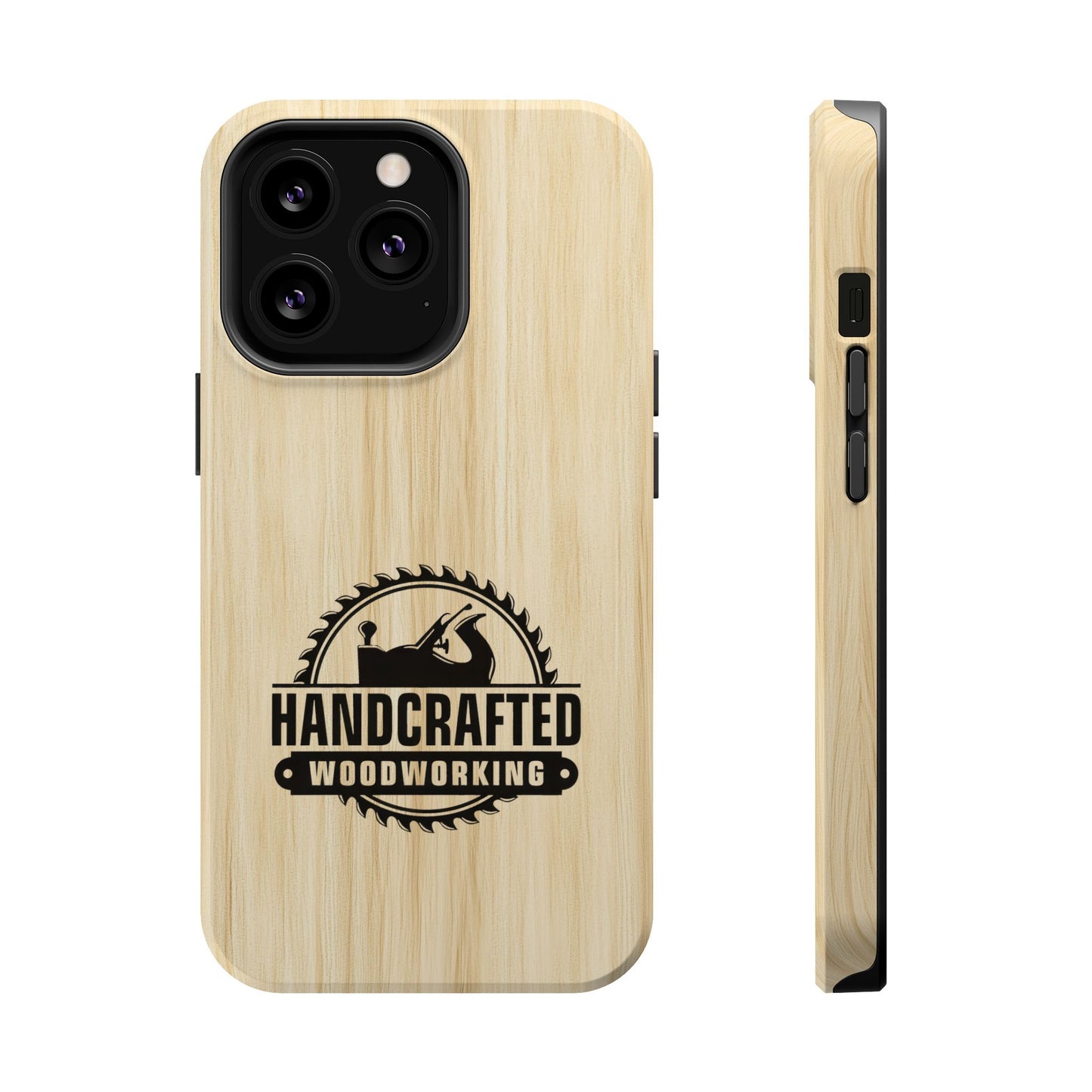 Handcrafted Woodworking Logo Magnetic Phone Cases