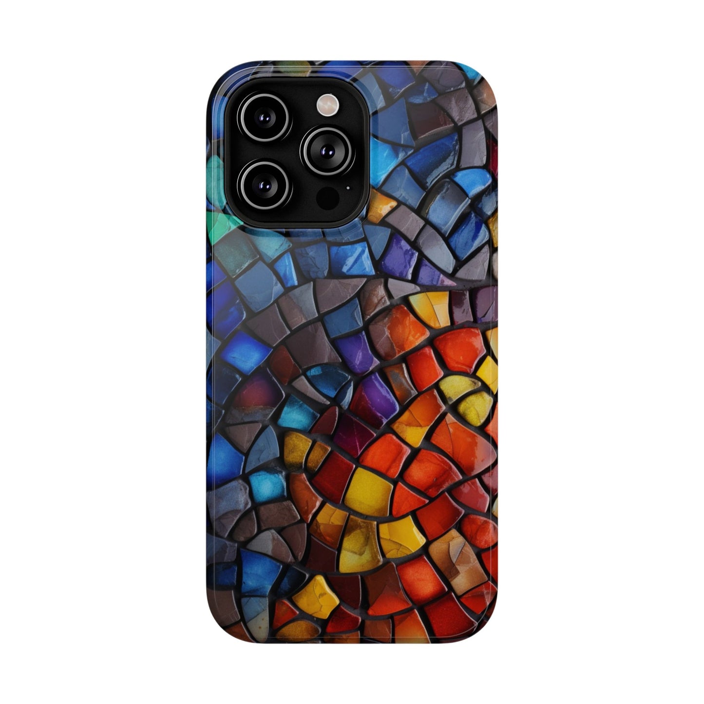 Stained Glass Impact-Resistant Phone Case, Colorful Phone Cover