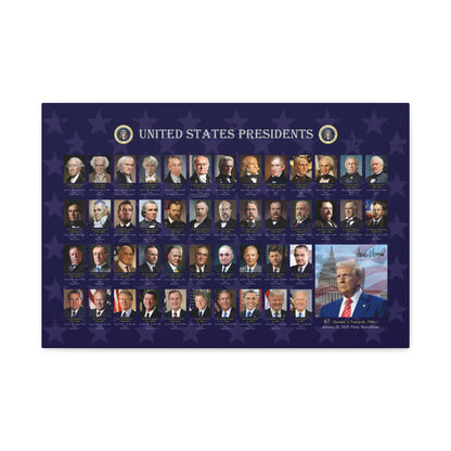 US Presidens Gallery Canvas Art Print, 2025
