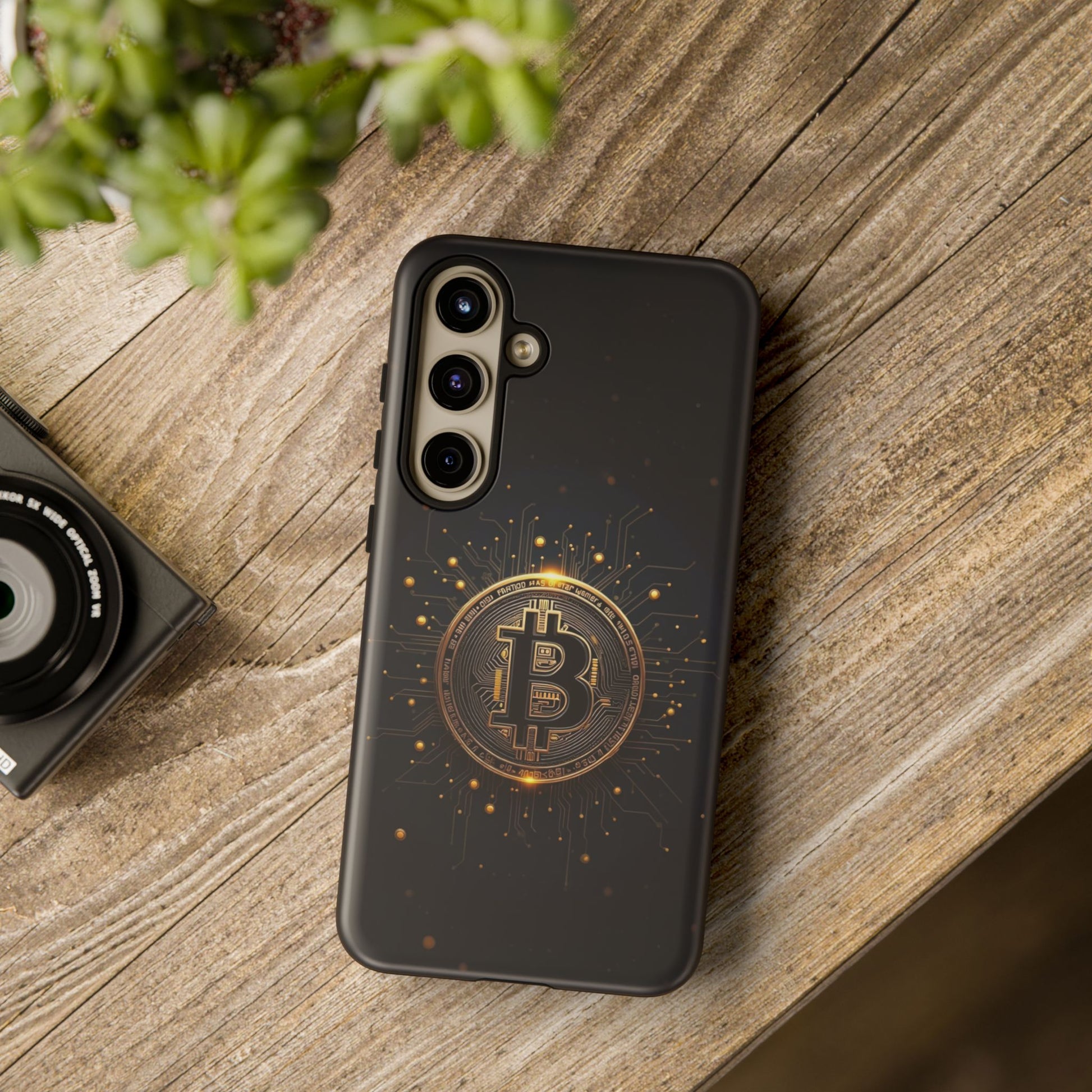 Bitcoin Samsung Tough Case for Smartphones, Crypto Lover Phone Accessory