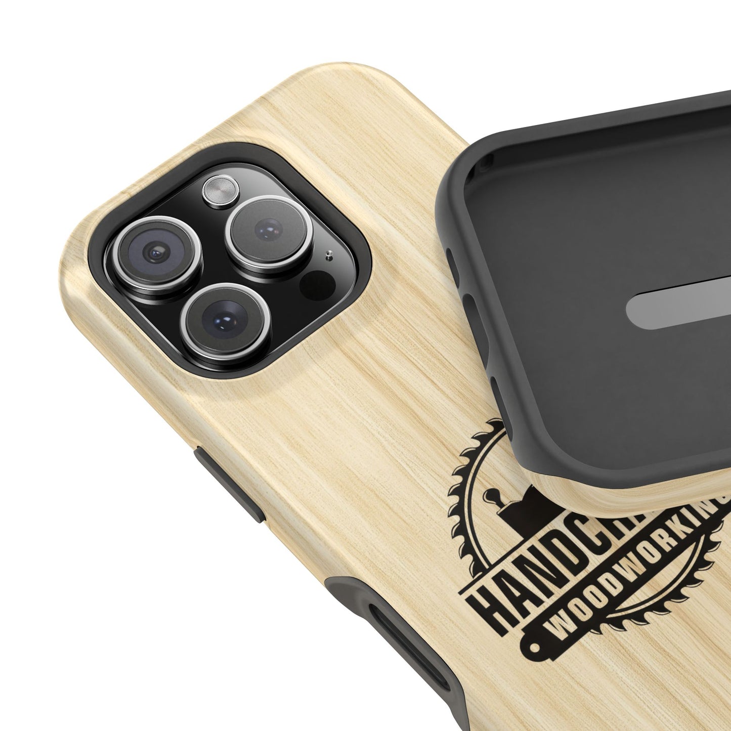 Handcrafted Woodworking Logo Magnetic Phone Cases