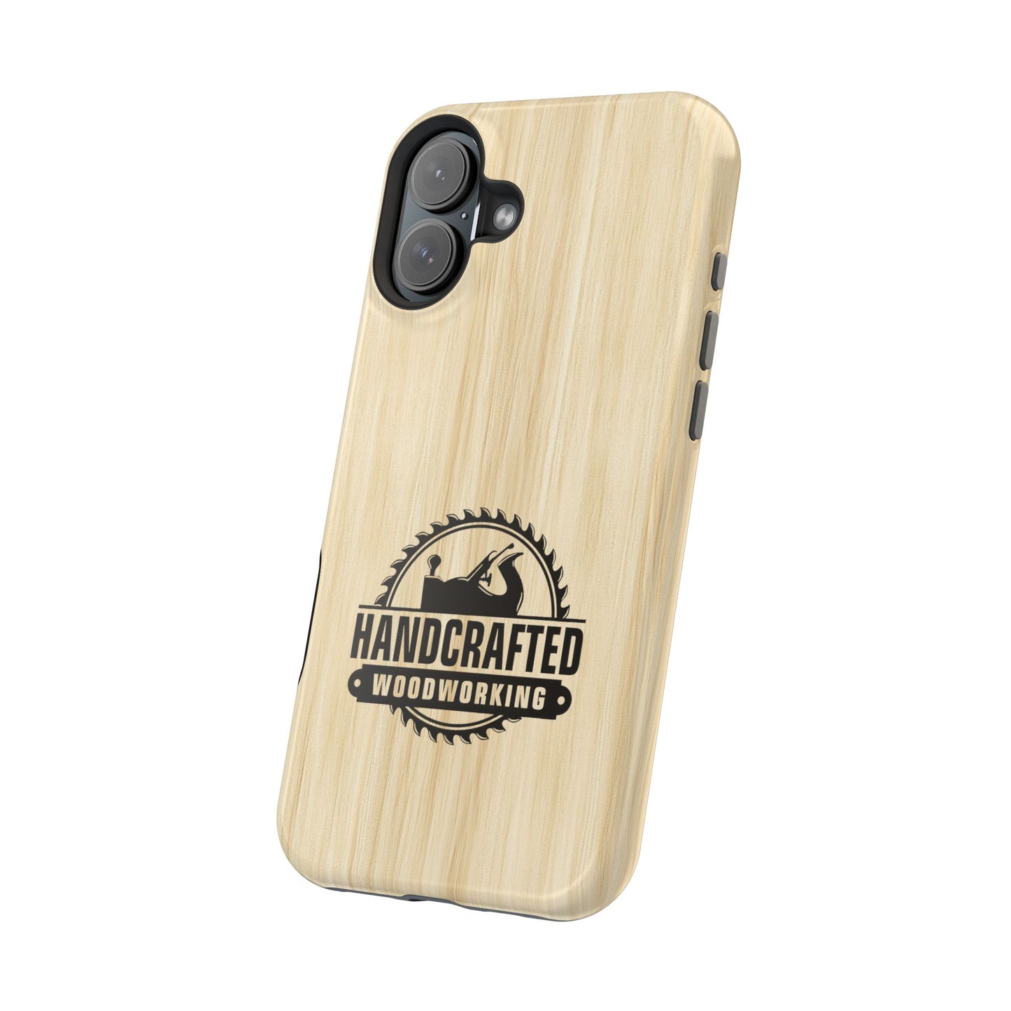 Handcrafted Woodworking Logo Magnetic Phone Cases