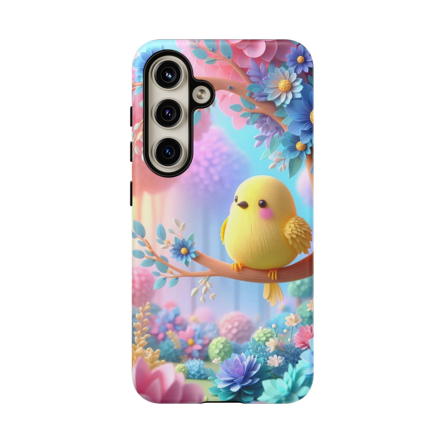 Colorful Bird Samsung Phone Case, Spring Vibe Mobile Shell