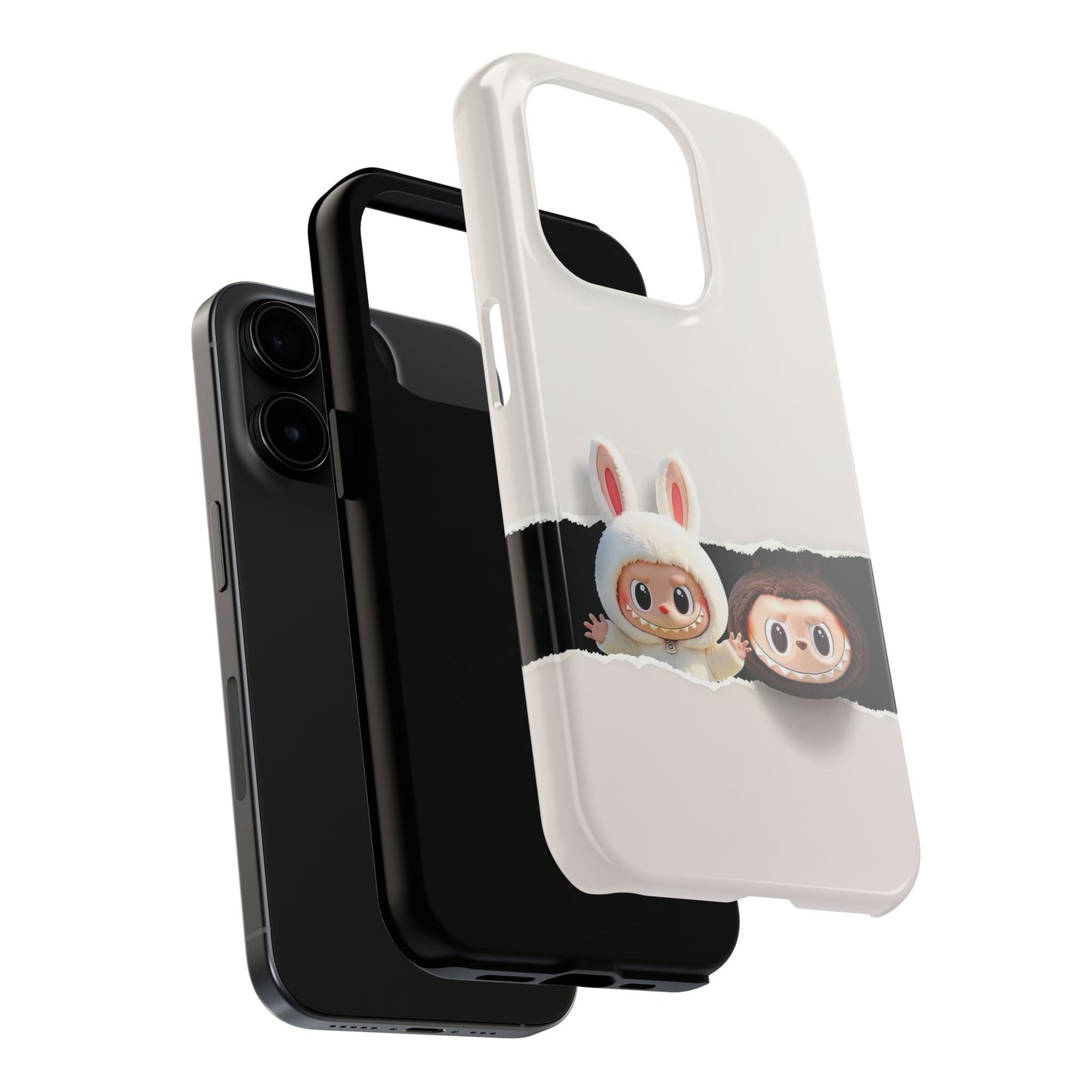 The Monsters Tough Case for iPhone Models and Variations – Dual Layer Protective Cover, Playful Design, Cute Mobile Accessory