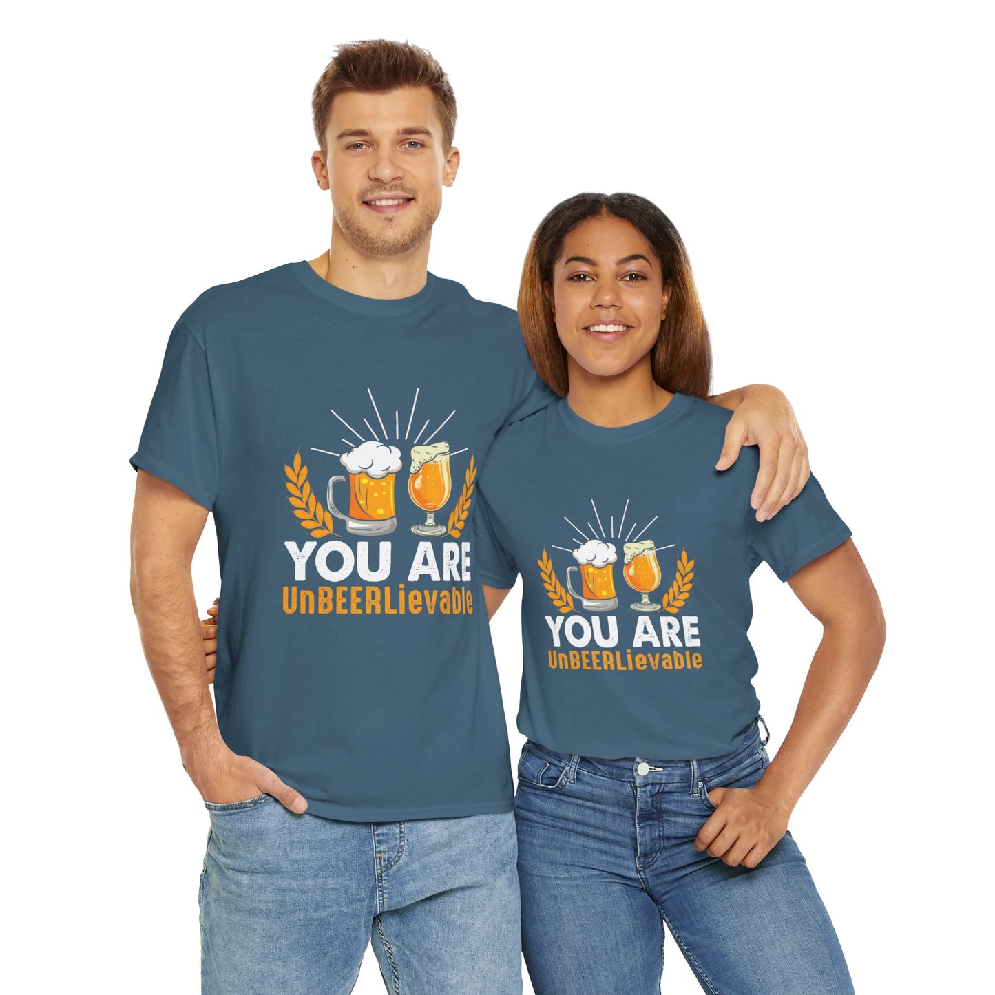 Funny Beer Slogan Tee, You Are UnBEERLievable