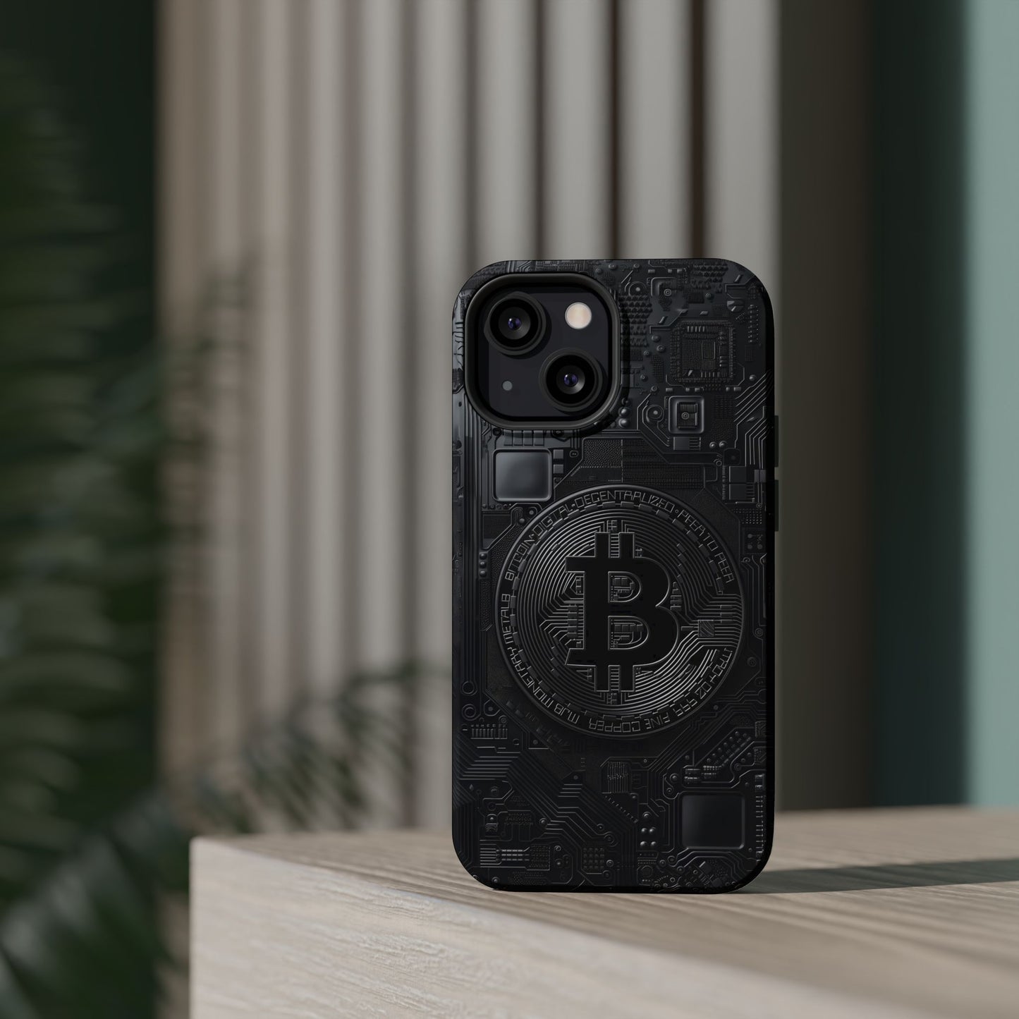 Black Bitcoin Magnetic iPhone Cases - Ideal for Tech Enthusiasts
