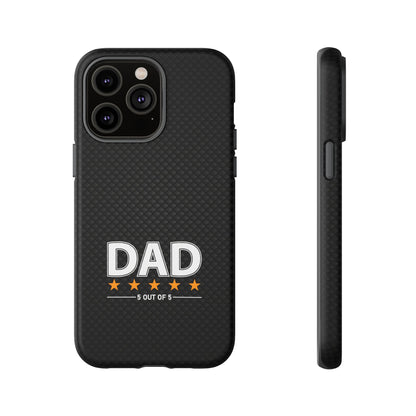 5-Star Dad iPhone Case - Tough Black Cover for Father's Day