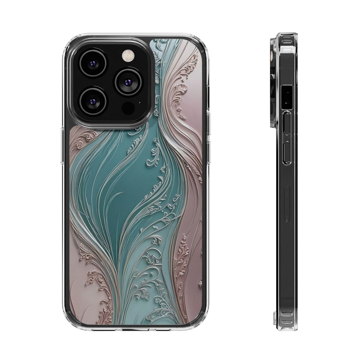 Elegant Clear Phone Cases,  Abstract Design