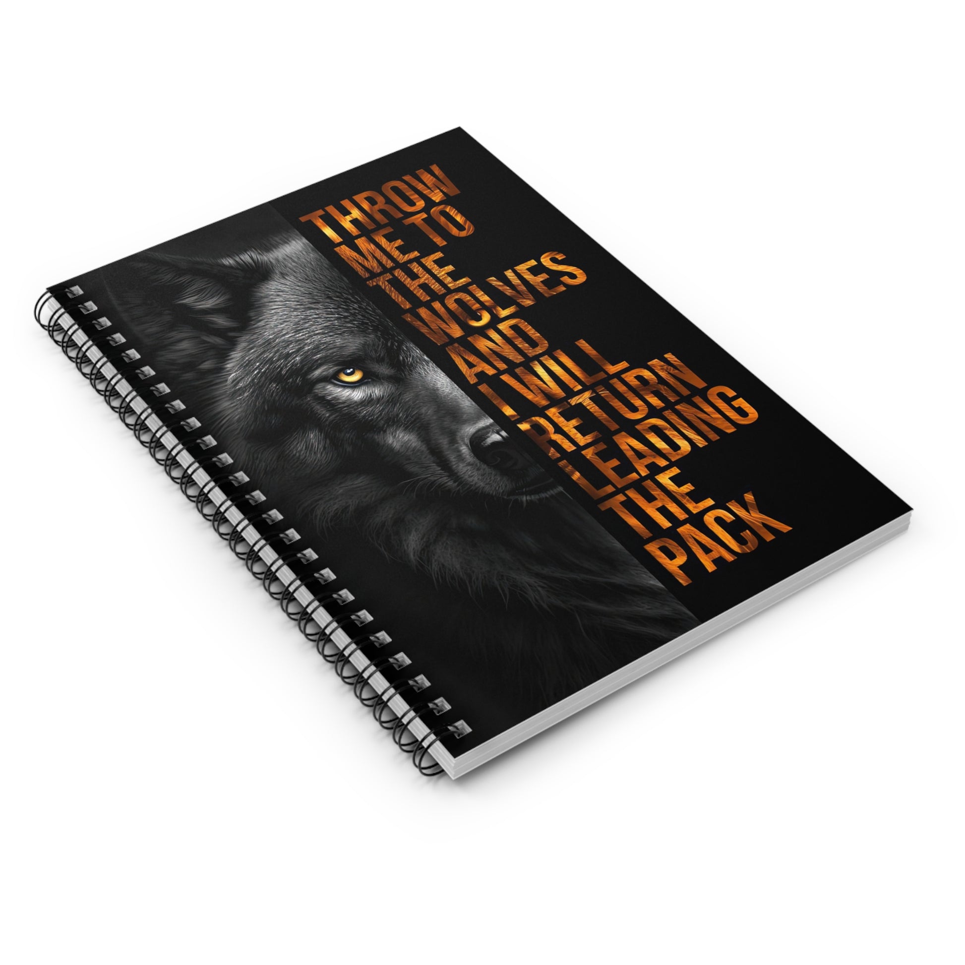 Empowering Wolf Spiral Notebook 6" x 8" – Motivational Journal