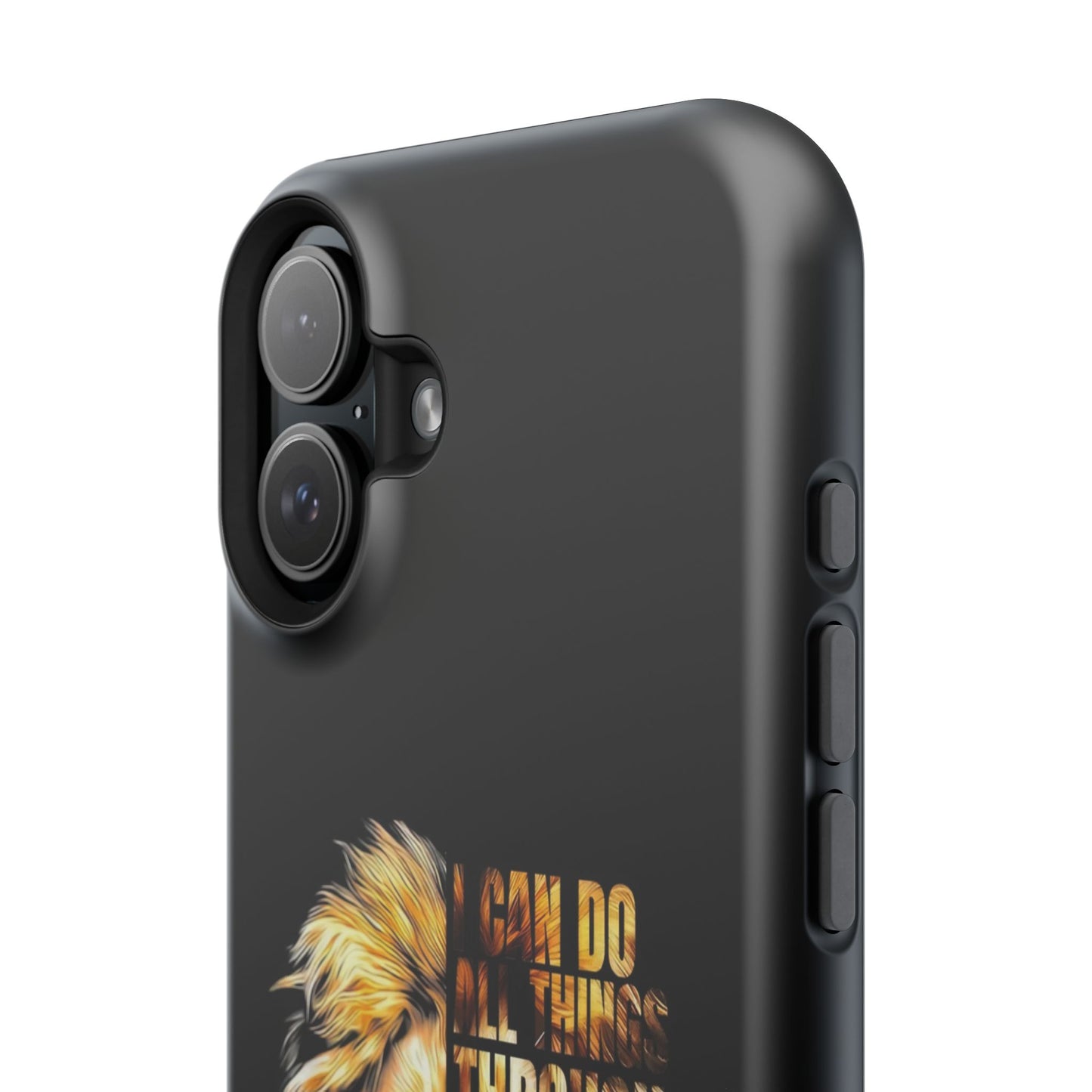 Inspirational Lion Magnetic iPhone Case, Strength & Faith, Christian Accessories