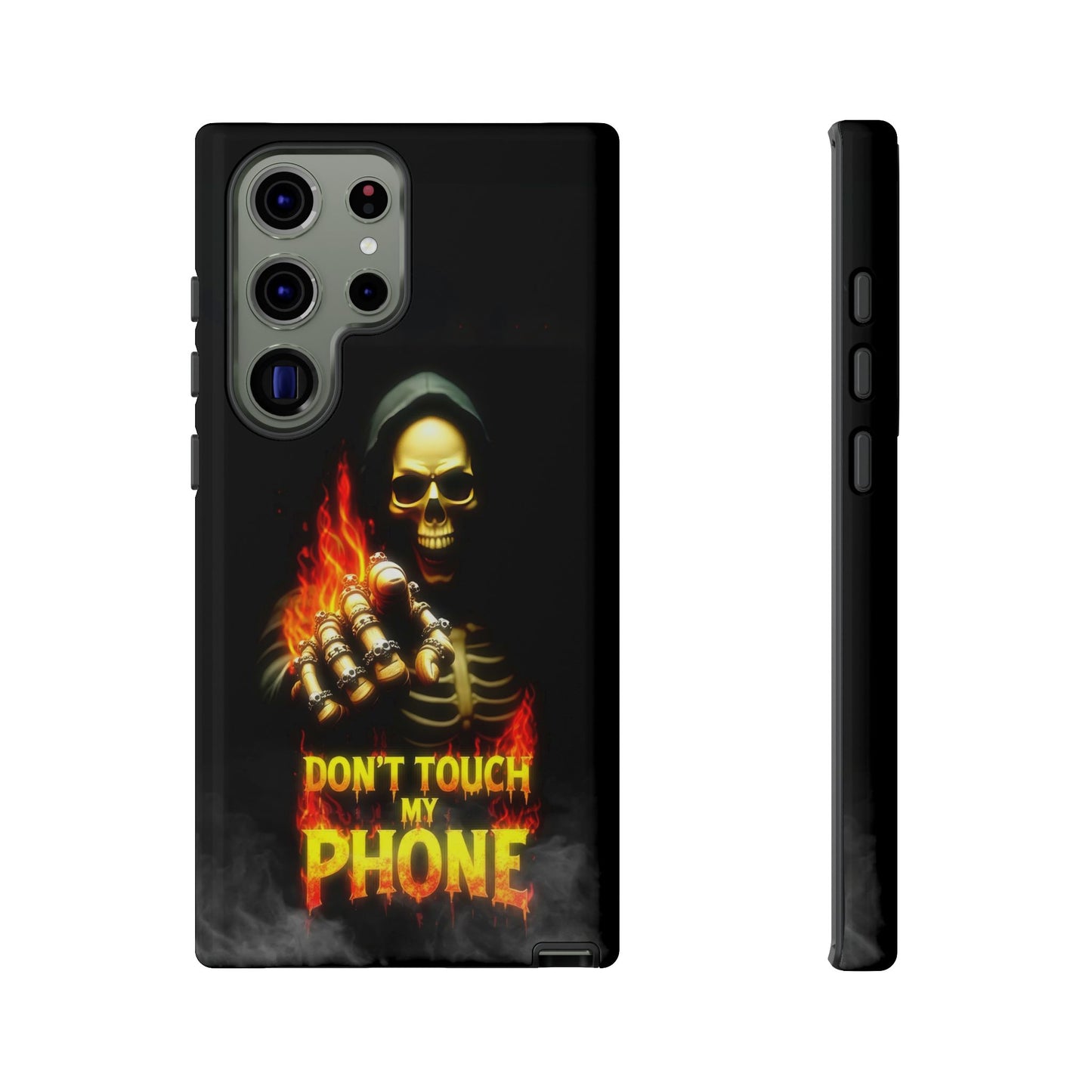 Skull Design Samsung Phone Case, Don't Touch My Phone Mobile Cover