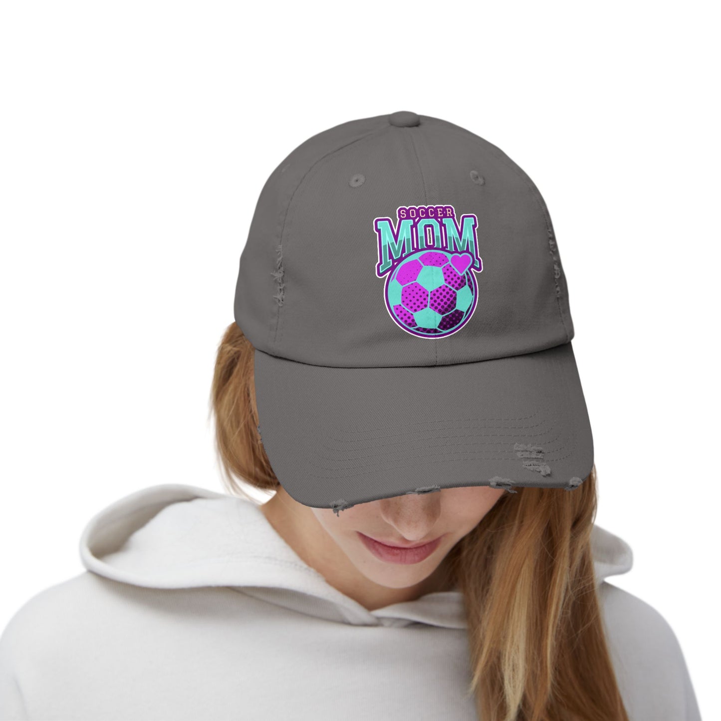 Soccer Mom Unisex Distressed Cap