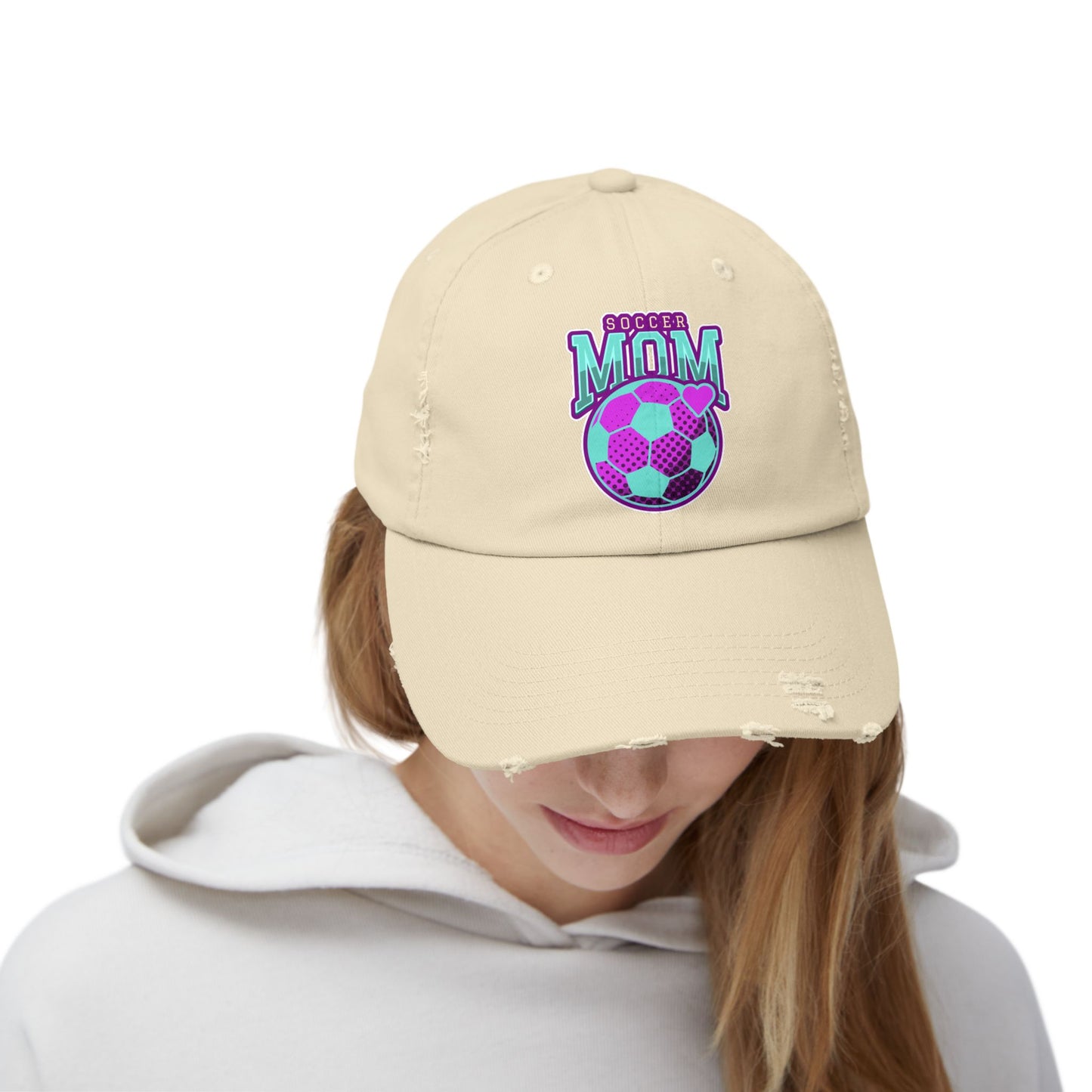 Soccer Mom Unisex Distressed Cap