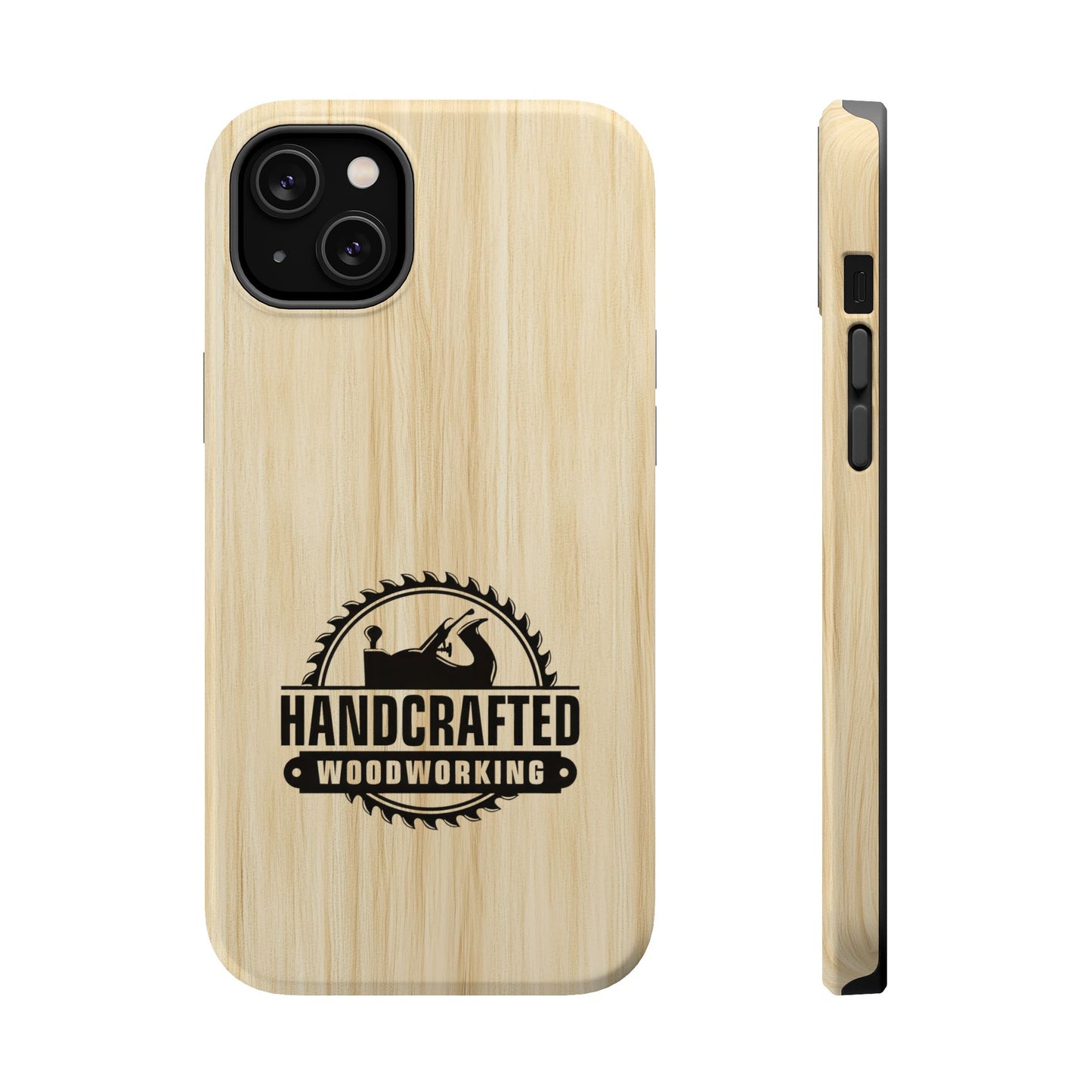 Handcrafted Woodworking Logo Magnetic Phone Cases