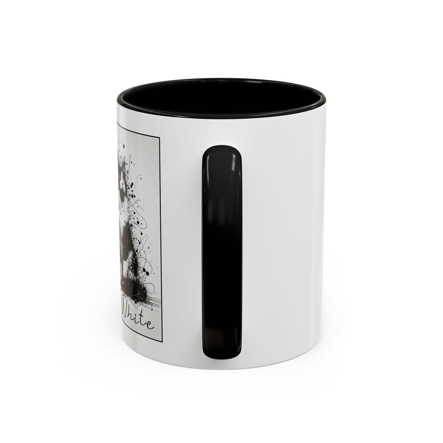 Black & White Cats Accent Coffee Mug (11, 15oz)