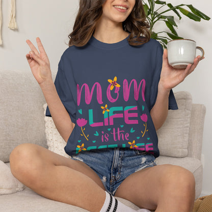 Mom Life T-Shirt - Unisex Garment-Dyed Tee for Mother's Day
