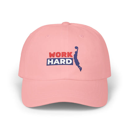 Work Hard Classic Dad Cap / embroidered
