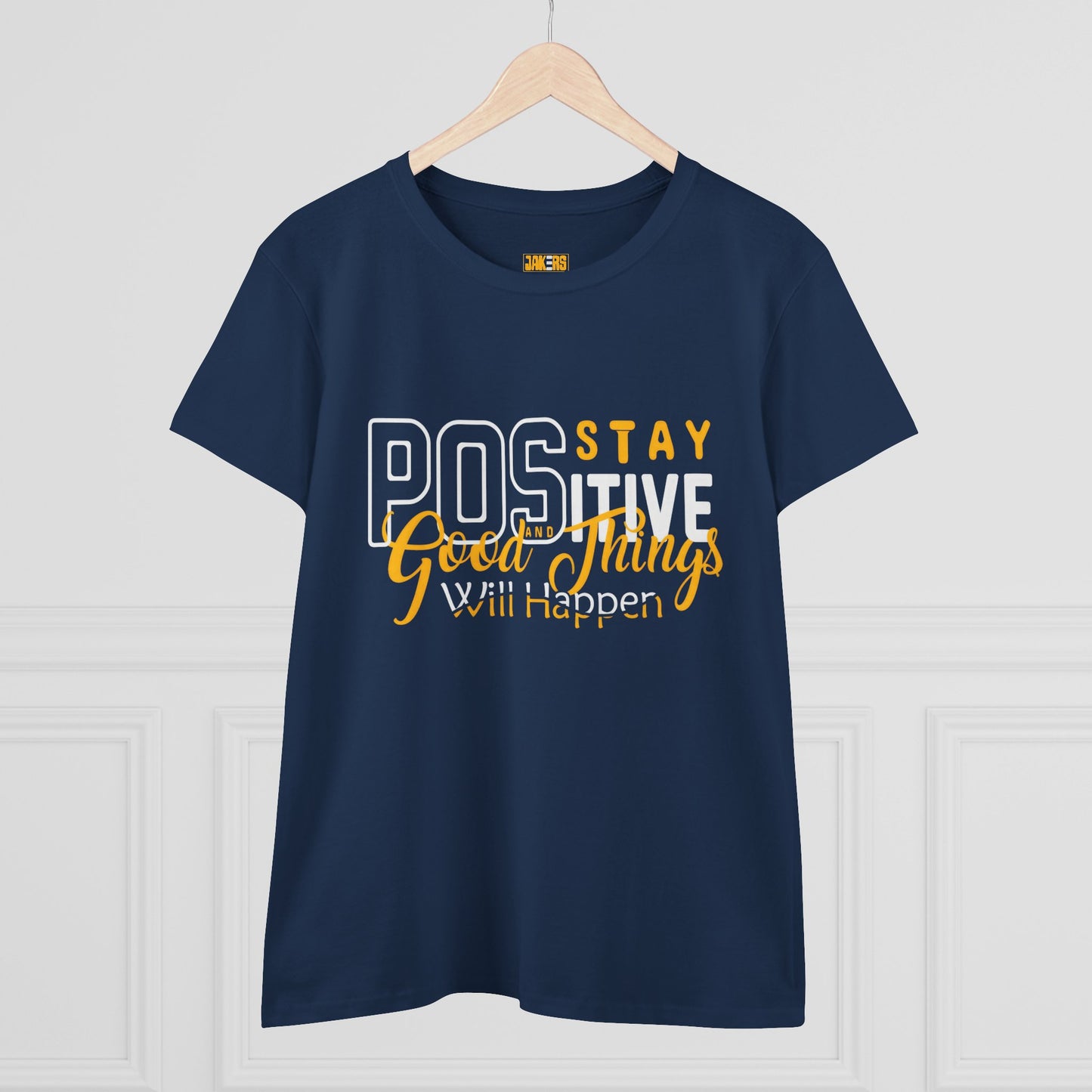 Stay Positive Women's Cotton Tee - Inspirational Motivational T-Shirt