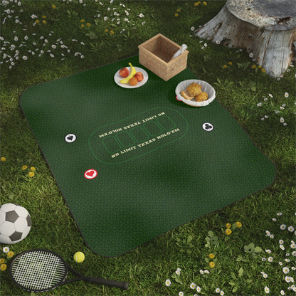 2 in 1 Poker Picnic Outdoor Blanket, 51"x61" Waterproof Foldable Game Blanket