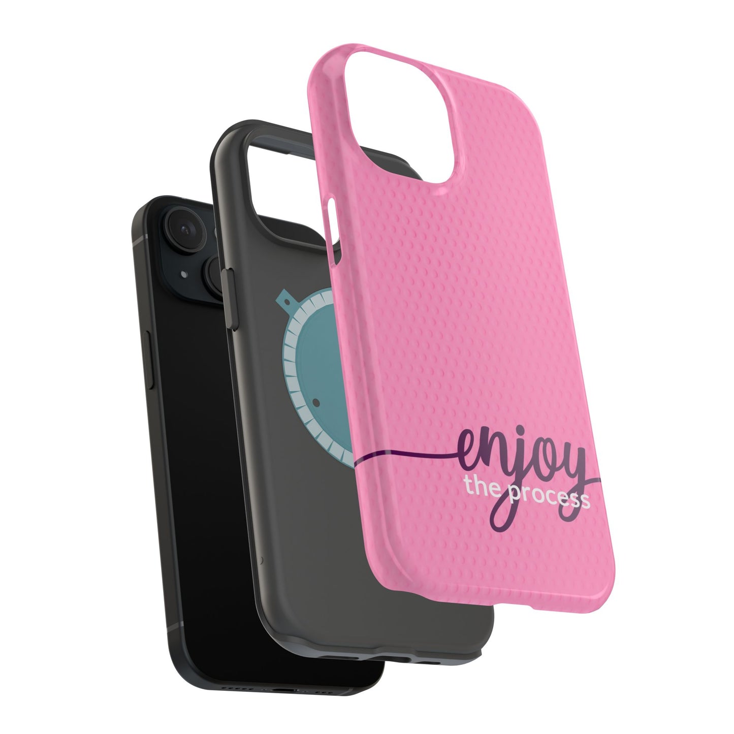 Enjoy the Process Magnetic Case - Motivational Pink Phone Cover for Women