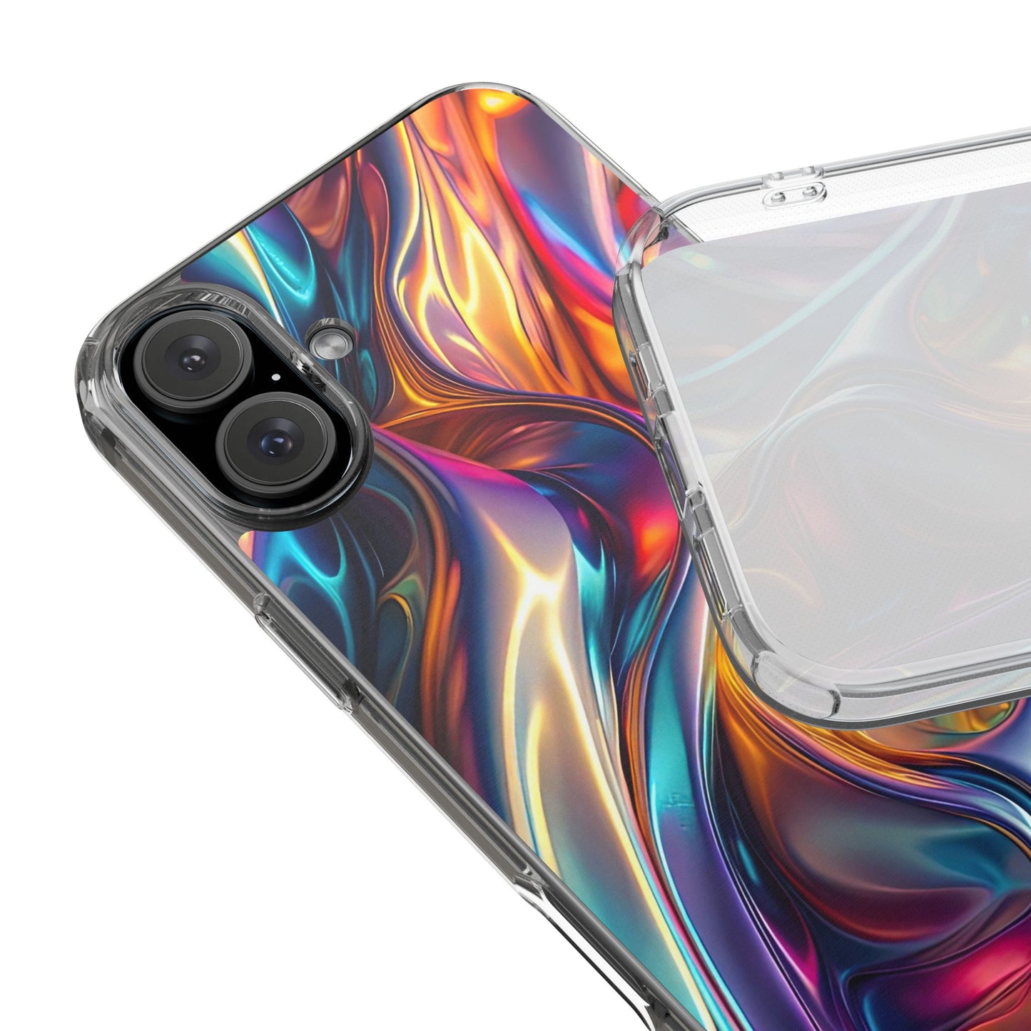 Colorful Clear Case for iPhone – Abstract Art Design