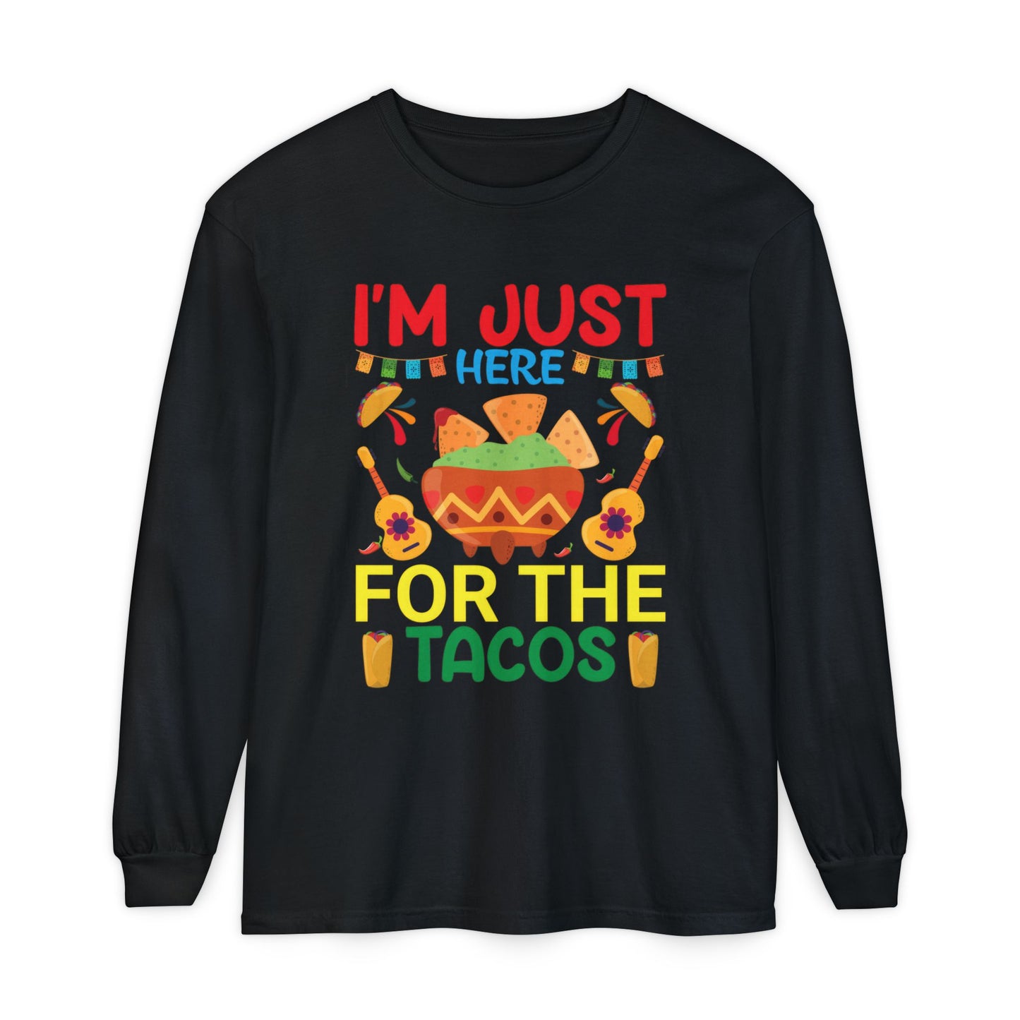 Unisex Taco-Themed Long Sleeve T-Shirt