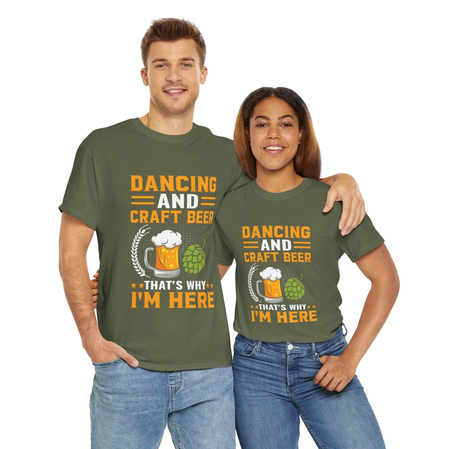 Funny Beer Slogan Tee, Dancing and Beer