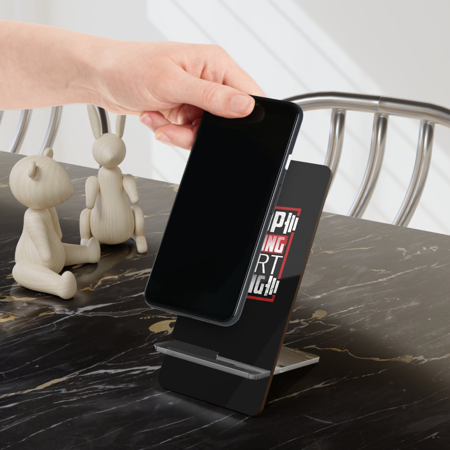 Motivational Mobile Phone Stand, Stop Wishing Start Doing