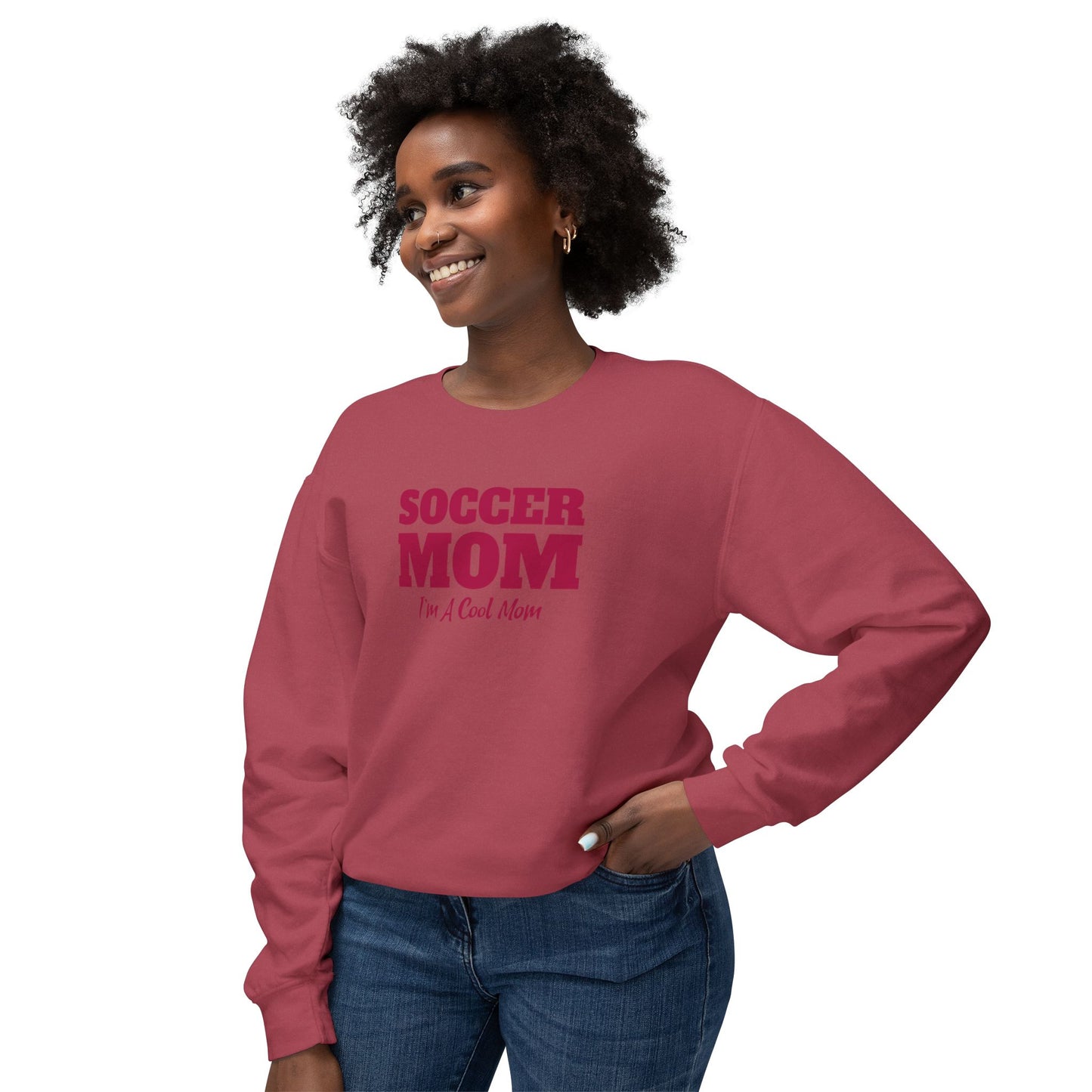 Soccer Mom Unisex Lightweight Crewneck Sweatshirt