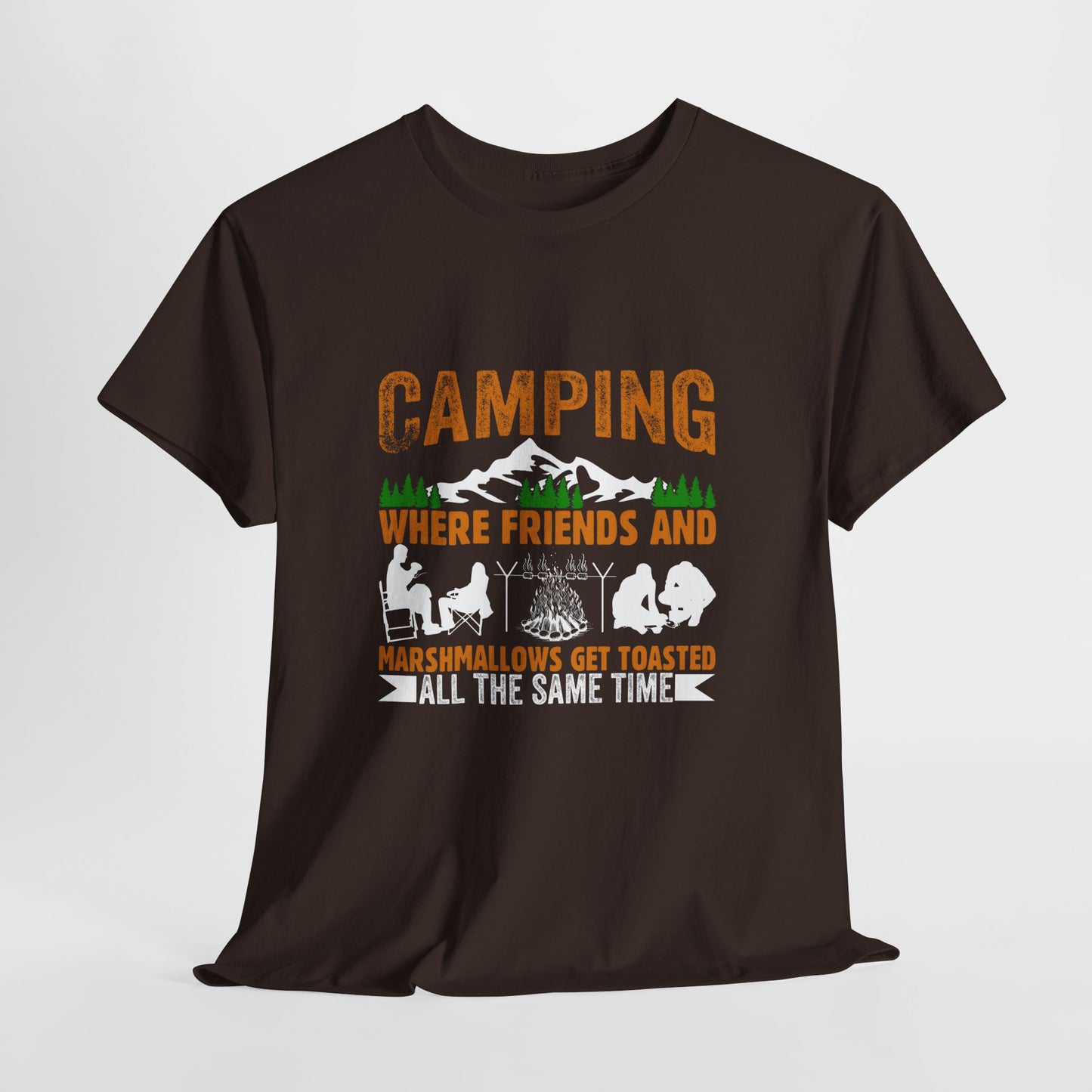 Camping Friends Unisex Heavy Cotton Tee - Perfect for Outdoor Adventures