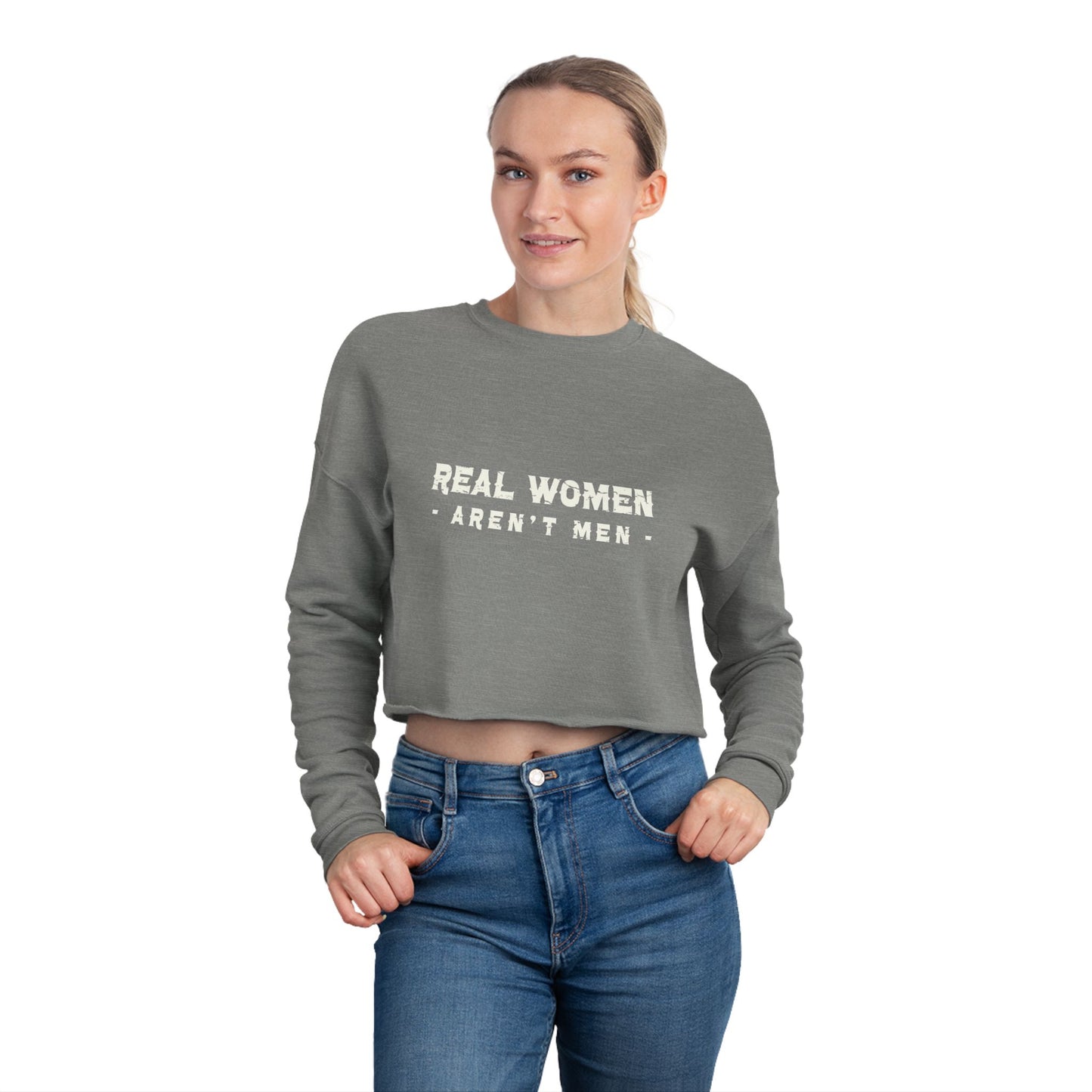 Real Women Women's Cropped Sweatshirt  52% cotton, 48% polyester