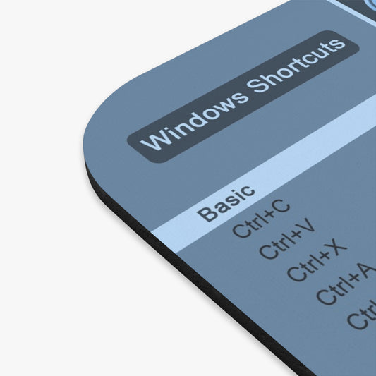 Cheat Sheet Mouse Pad, Windows Shortcuts