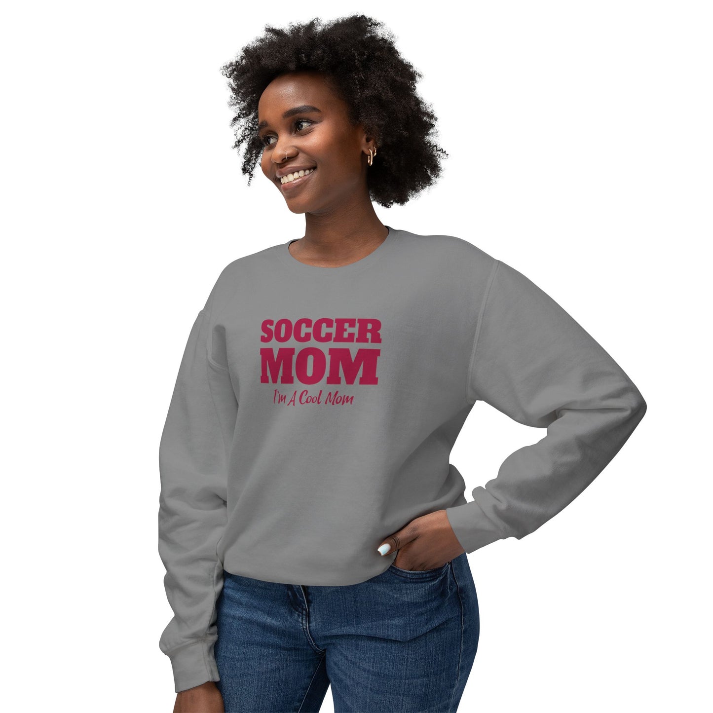 Soccer Mom Unisex Lightweight Crewneck Sweatshirt