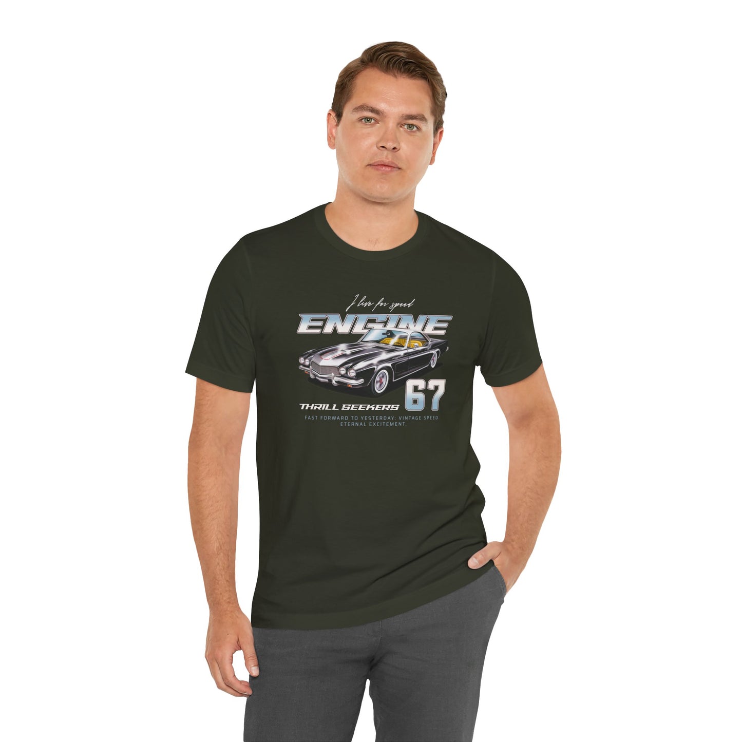 I Live For Speed Engine Unisex Jersey Short Sleeve Tee