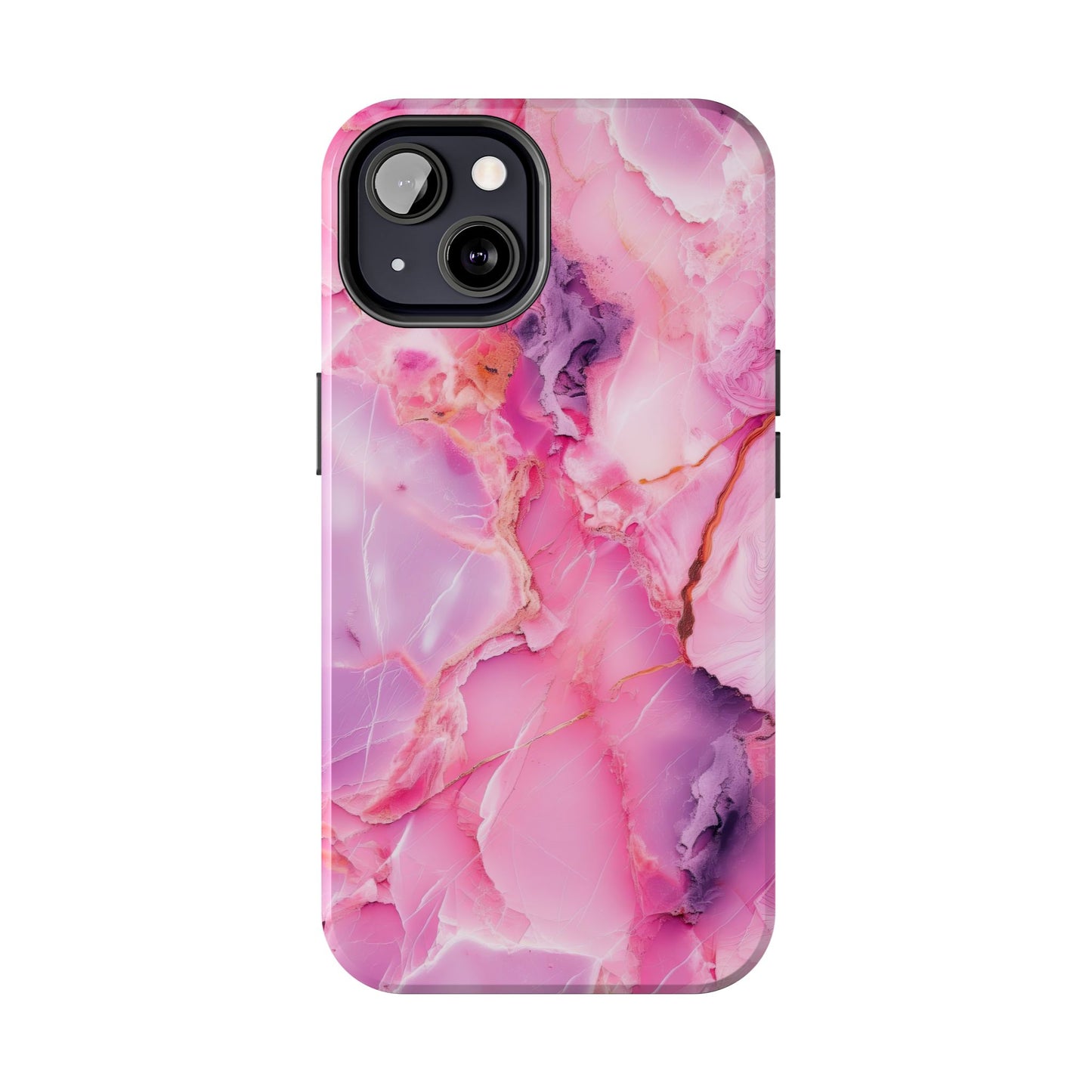 Pink Marble Tough Cases for iPhone, Stylish Protective Covers