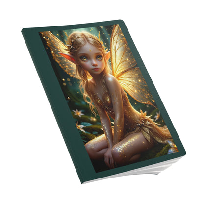Enchanted Fairy Softcover Journal, Dream Journal, Inspirational Notebook, Gifts for Writers, Fantasy Art Stationery