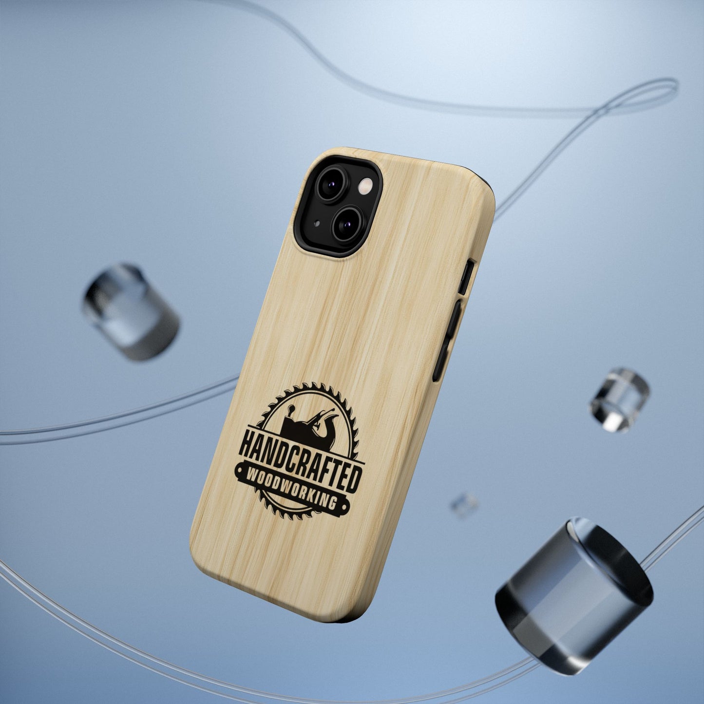 Handcrafted Woodworking Logo Magnetic Phone Cases