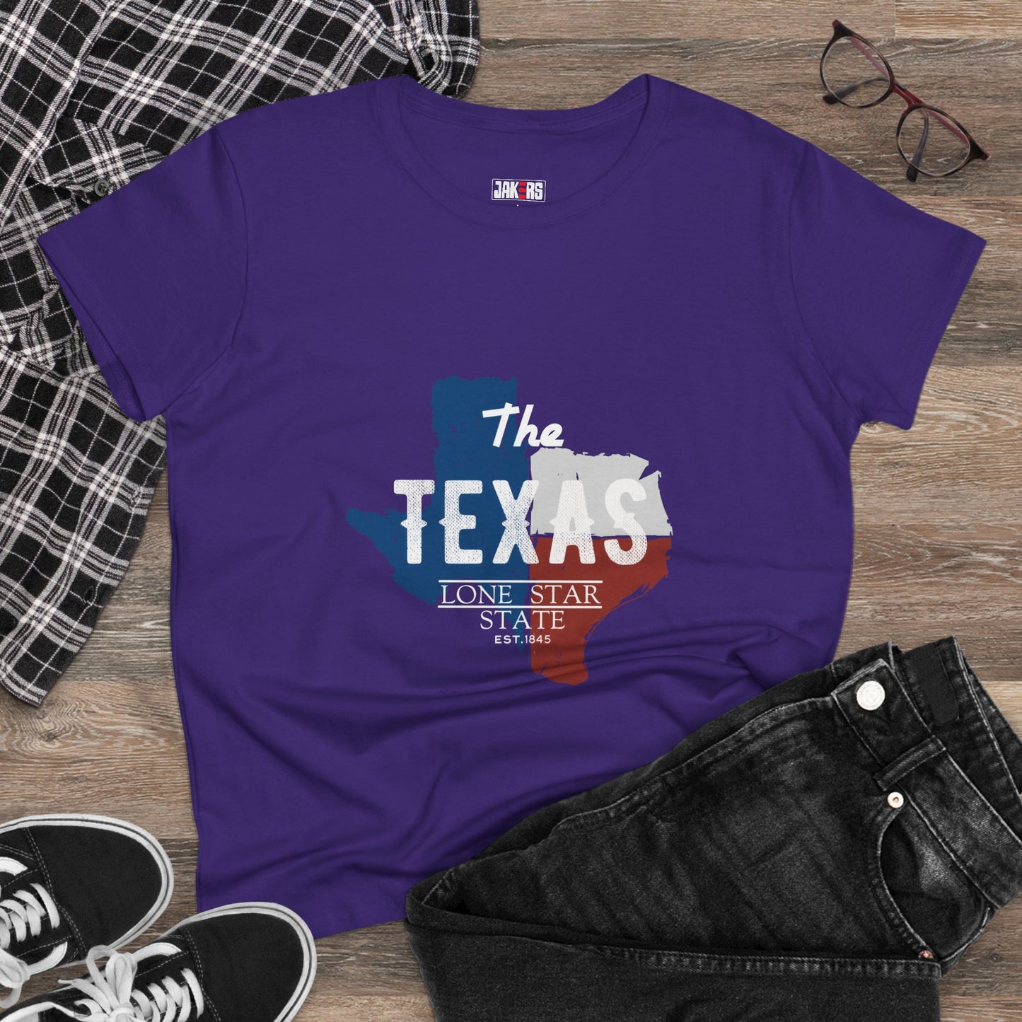 Texas Lone Star State Women's Midweight Cotton Tee