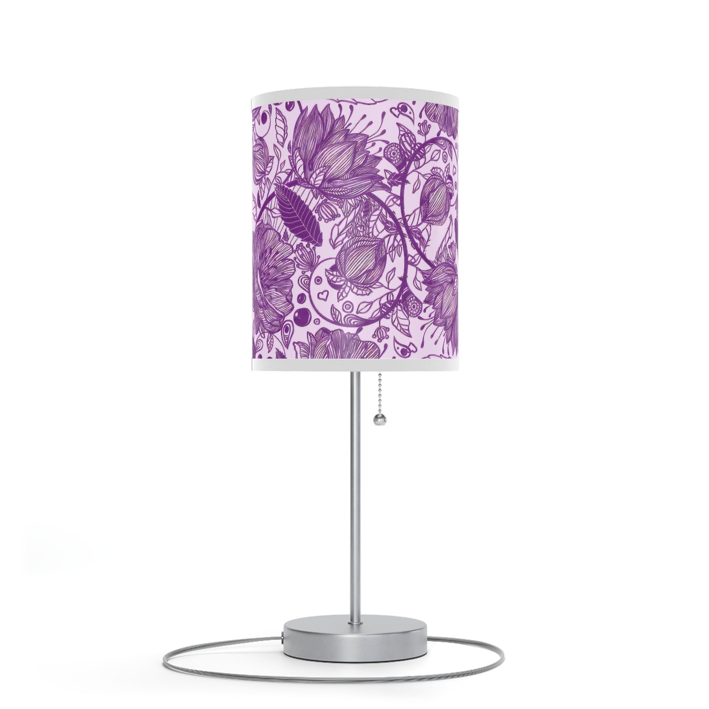 Graphical Garden: Purple Edition Lamp on a Stand, US|CA plug / Light Blue