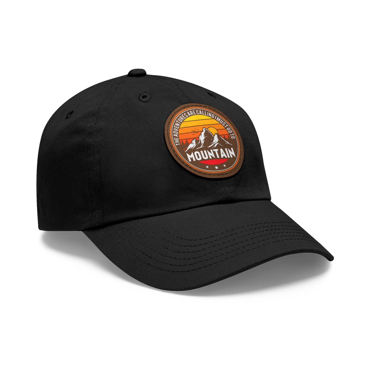 Mountain Adventure Dad Hat with Leather Patch