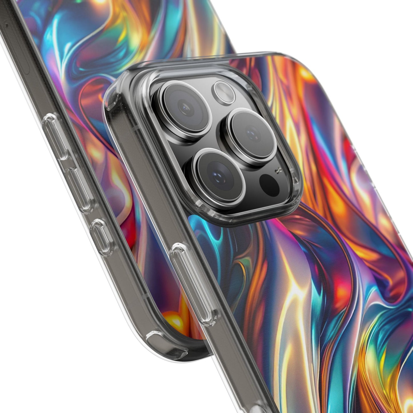 Colorful Clear Case for iPhone – Abstract Art Design