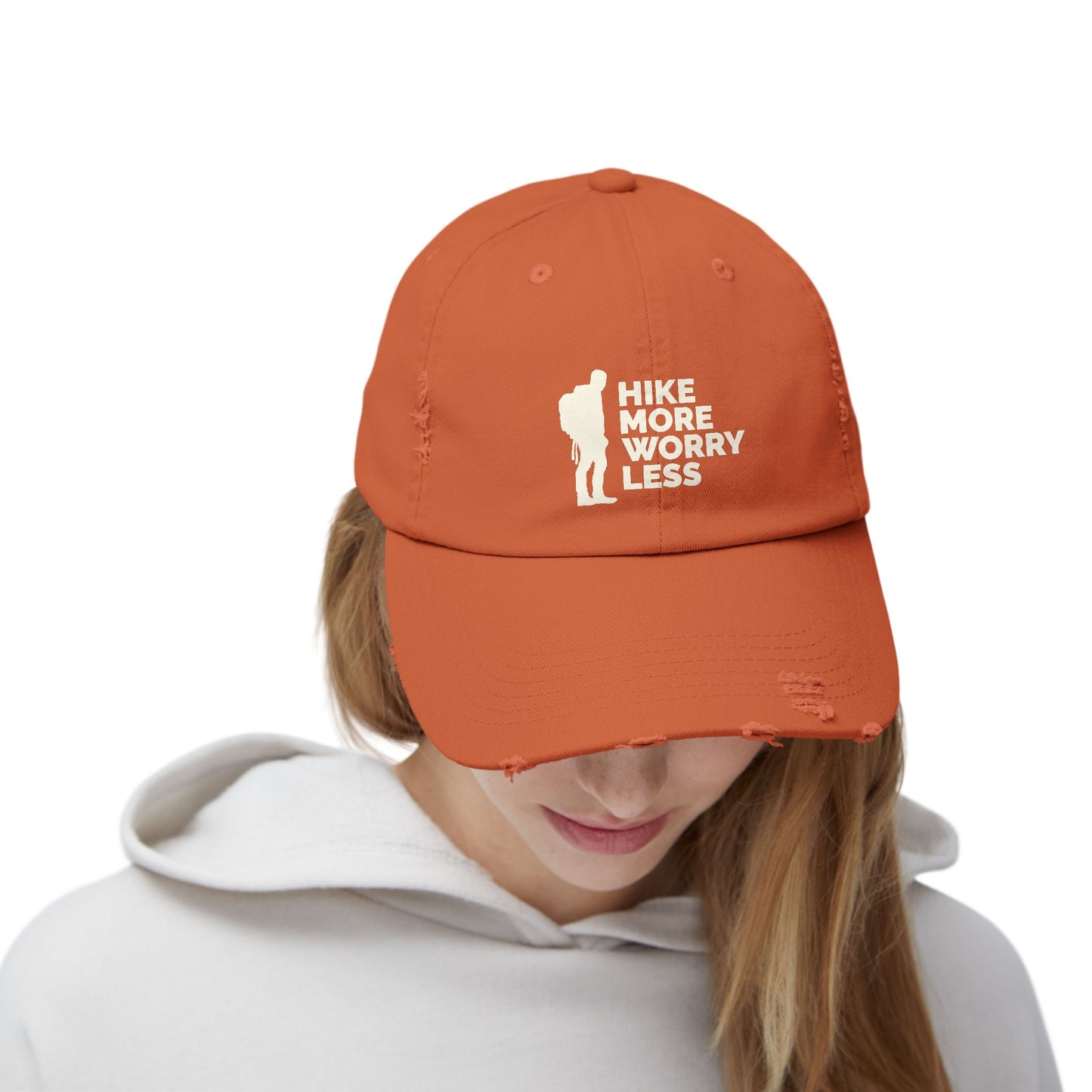 Hike More Worry Less Original Unisex Distressed Cap